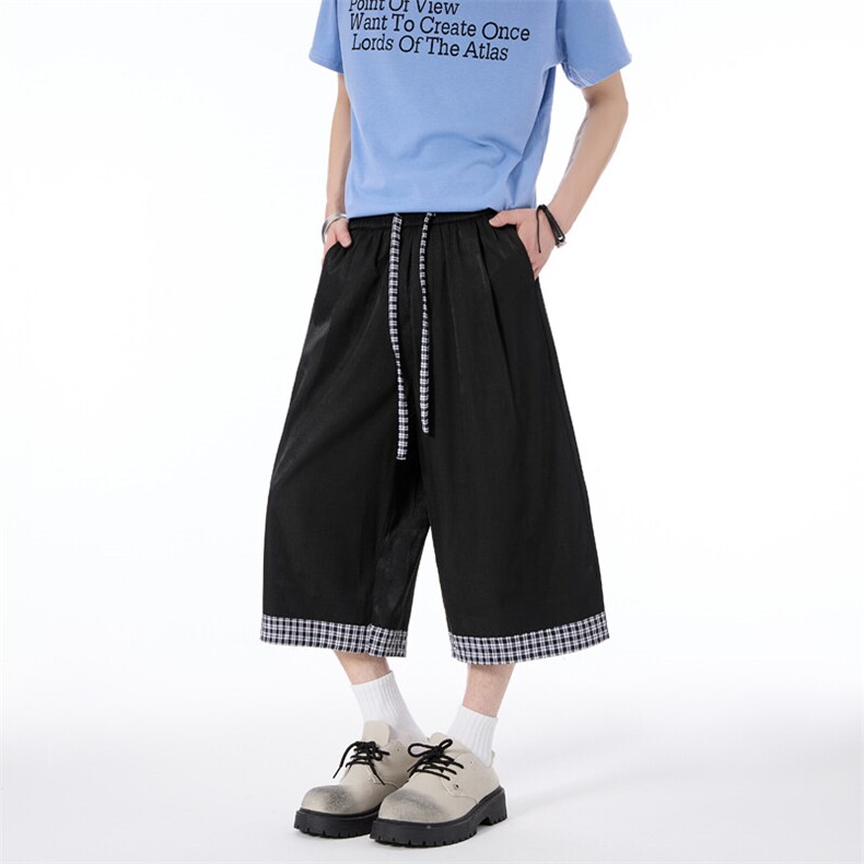 仿天丝牛仔高级感冰丝垂感休闲裤夏季新款潮牌七分裤男2559特P28,男装牛仔裤,电商C305A