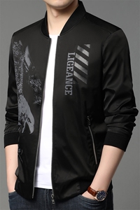QLM55279男士2021年春季新款长袖薄款外套修身休闲棒球服夹克P108图片