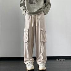 秋季新款港风大口袋工装裤飘带宽松休闲裤B315-K23447-p65控88，男装工装外套，电商B315