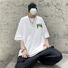 高街字母印花纯棉短袖T恤大码XZ604-DT211-P25控38，男装T恤，星座604