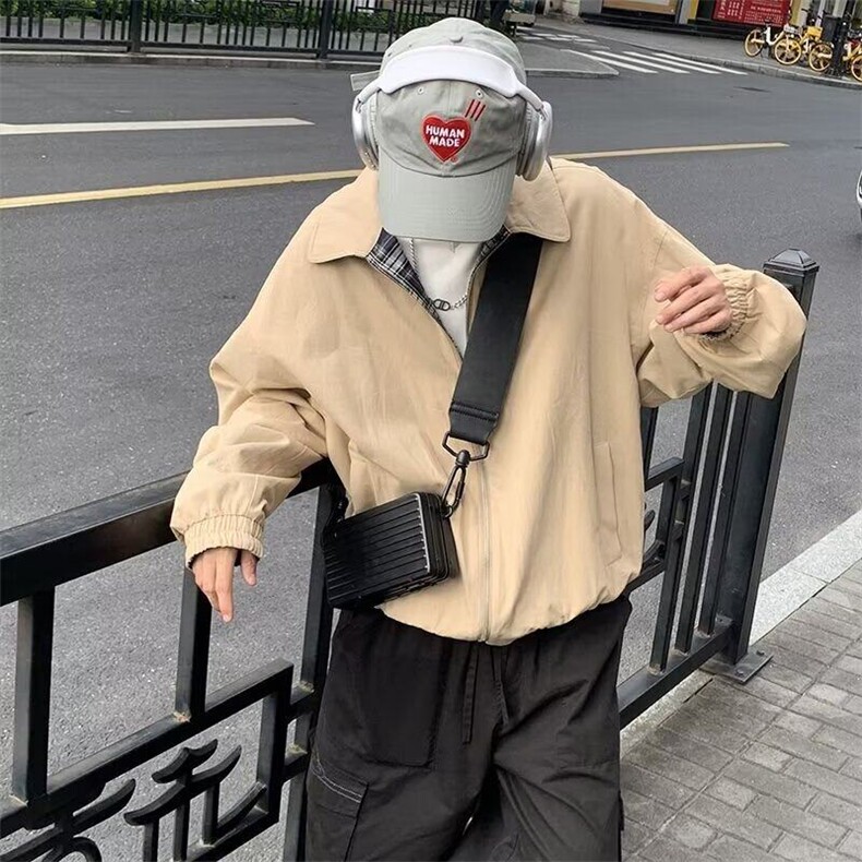 网络图现货新款百搭双面穿简约夹克外套R6105-P75,男装夹克,星座1005-4