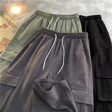 日系多口袋工装裤ins潮牌秋冬季男士纯棉休闲裤KT157P40，男装休闲裤，星座1116-2