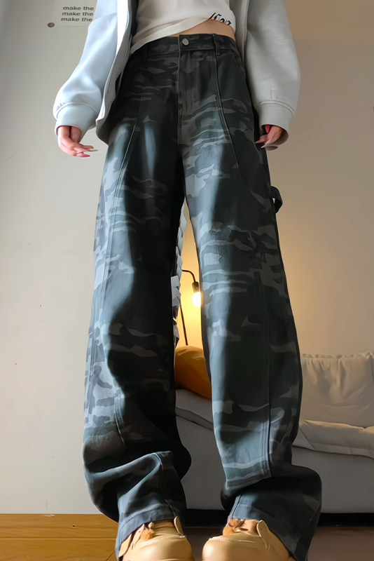 2025秋季新款内景美式伐木迷彩工装裤M-5XLGK25740-特P35,男装牛仔裤,电商A022