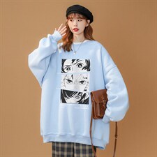 春装衔接新款中性潮气质完唯美印花圆领套头卫衣W151P30控48，男装卫衣，A247A