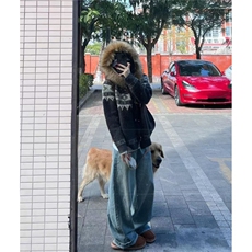 网图费尔岛毛领连帽毛衣外套高级感慵懒针织开衫A025-KM1043-P83，男装针织衫/毛衣，电商A025
