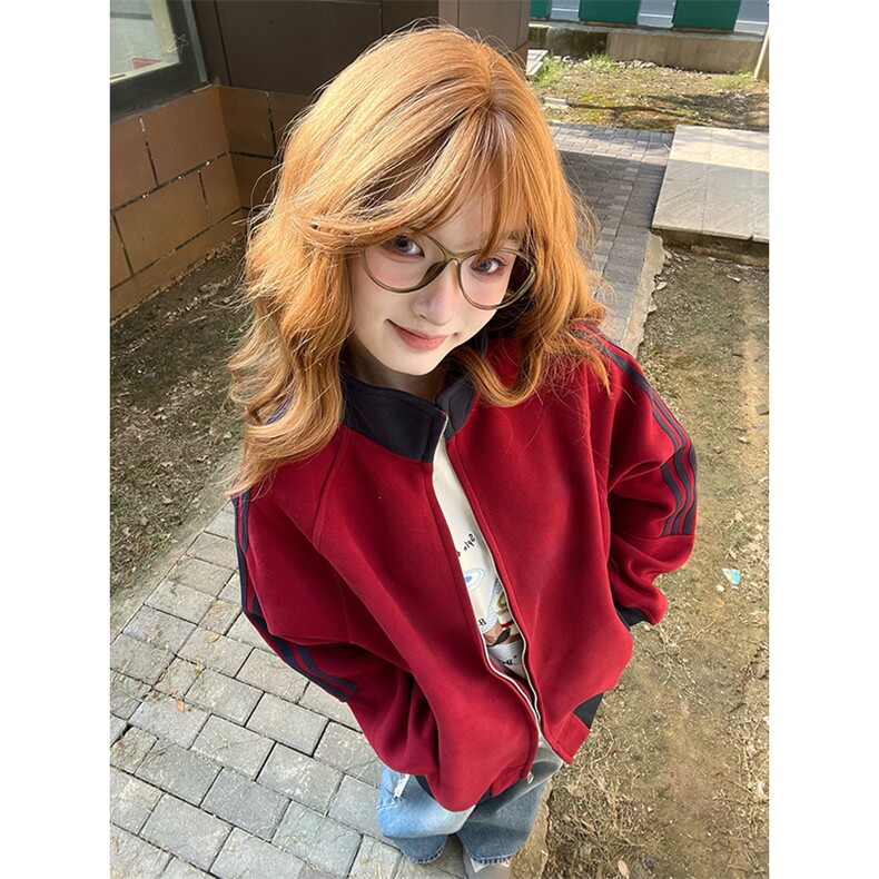 抖音得物高品质美式高街重磅结构设计拼接织带立领卫衣外套CM42，男装卫衣，电商A486