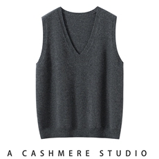 2025年秋季单股套头马甲时尚百搭休闲，女装马甲，朝思纯山羊绒