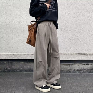 休闲裤男女韩版潮流高街帅气百搭直筒2025春季ins长裤K6062-P50图片