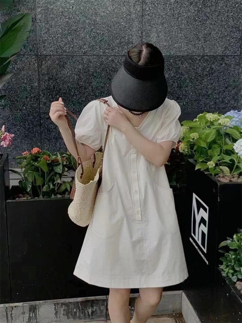 欧货同款明线裁制款连衣裙，女装连衣裙，玩美