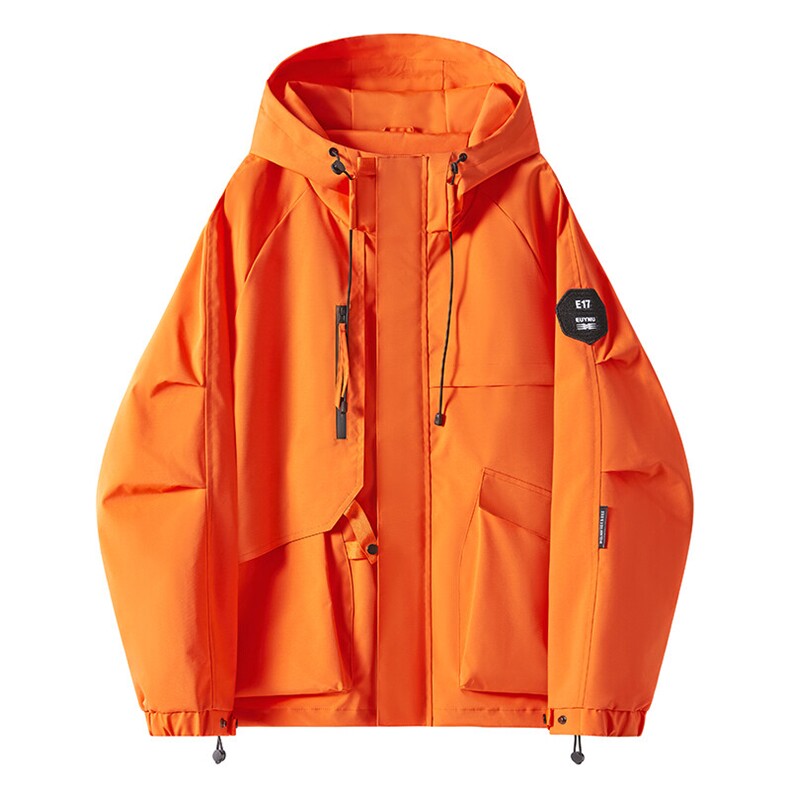 春秋户外冲锋衣男女同款防风防水连帽工装外套登山服夹克2481-P75,男装夹克,星座1403B