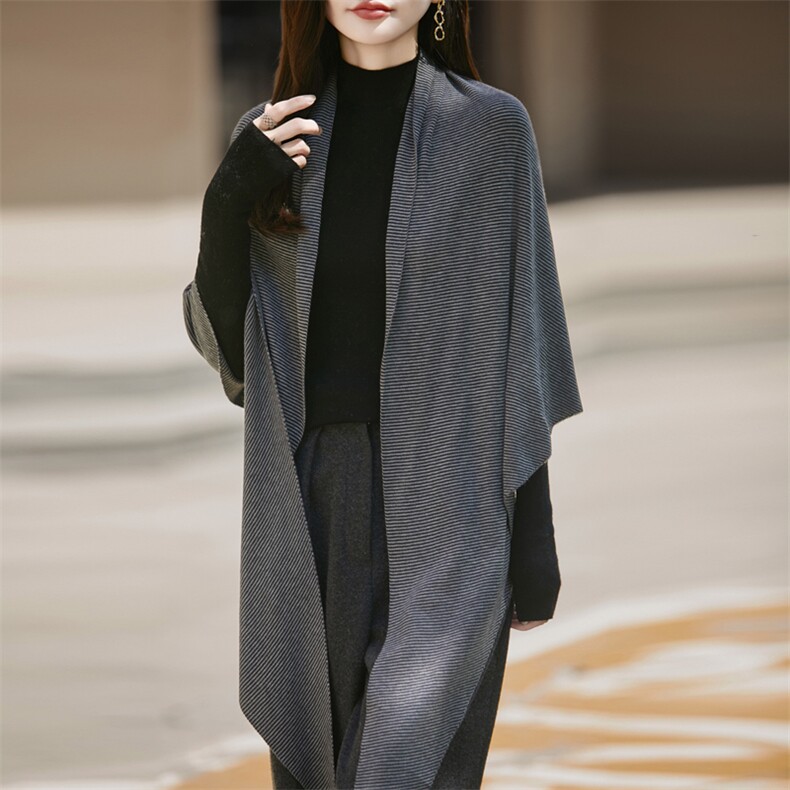 2025年新款时尚百搭通勤简约保暖披肩，披肩，暖娇绒包芯纱店