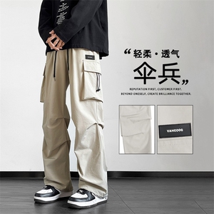美式机能风大口袋工装裤男士宽松直筒男生休闲长裤子K211-特批-38
