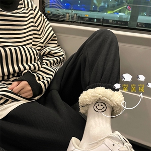 11冬季加厚保暖加绒羊羔毛裤男束脚阔腿休闲裤XZ211-1-K2461-P60
