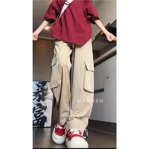 秋季新款潮流工装风大口袋宽松直筒休闲裤B315-K24260-特p35控68图片