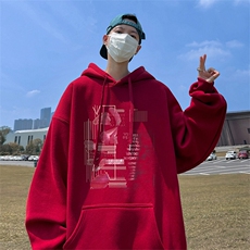抖音得物供货可提供视频春装重磅美式宽松连帽卫衣DL2401，男装卫衣，电商A486-1