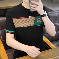 夏季新款男士短袖圆领时尚休闲青年修身短袖T恤上衣L1317-P27，男装T恤，星座310B-3