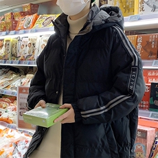 港风冬季新款连帽棉服中性情侣风潮牌百搭外套M666-P85大码+5，男装棉衣，星座217-4
