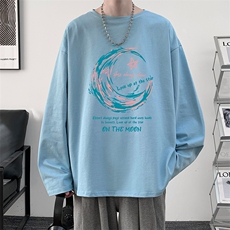 控48重磅230g纯棉长袖t恤男大码圆领卫衣打底衫TX3341-P28，男装T恤，电商A040