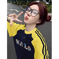 黄袖拼藏青