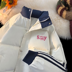 ！3W+ ！2025冬季新款男士棉衣立领撞色棉服外套MY216特P80图片