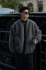 美式皮毛一体夹克棉服冬保暖羊羔毛颗粒绒外套XZ514-2-MY909-P105，男装夹克，星座514-2(原B239)