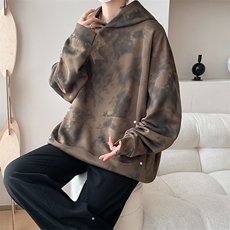 现货WY10085-特P50360g面料扎染高品质宽松连帽卫衣，男装卫衣，电商A059