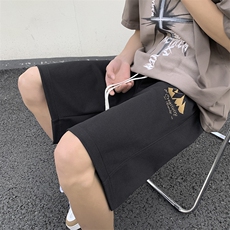 港风刺绣运动休闲裤美式高街五分裤宽松直通短裤DK122P32，男装休闲裤，星座1204-3