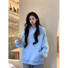 EE059-P65卫衣男女情侣装春秋薄款2024宽松印花外套连帽韩版上衣，女装短外套，星座911-3
