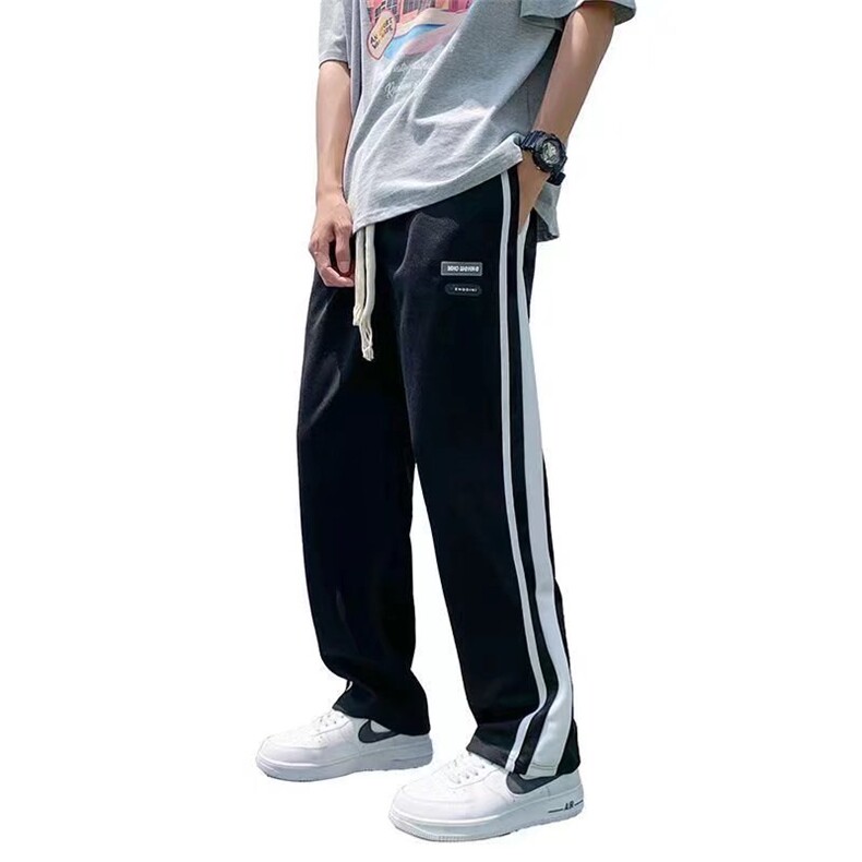 休闲裤男潮流宽松垂感拖地夏季薄款男裤美式高街运动裤K0103-P30,男装休闲裤,星座308B-1