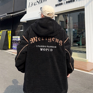 新款青少年羊剪绒加厚棉衣颗粒绒外套男M063-P60图片