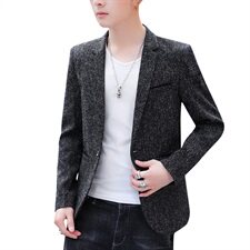 青年休闲西服男潮四季修身正装西装韩版帅气灰色男士外套，男装西服，星座509