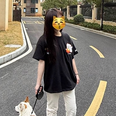 万针全刺绣工艺抖音得物高品质260克重磅纯棉双纱美式高街短袖T恤，男装T恤，电商A486-1