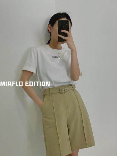 气质西装中裤&LOGO体套装，女装西装，MIA&FLO