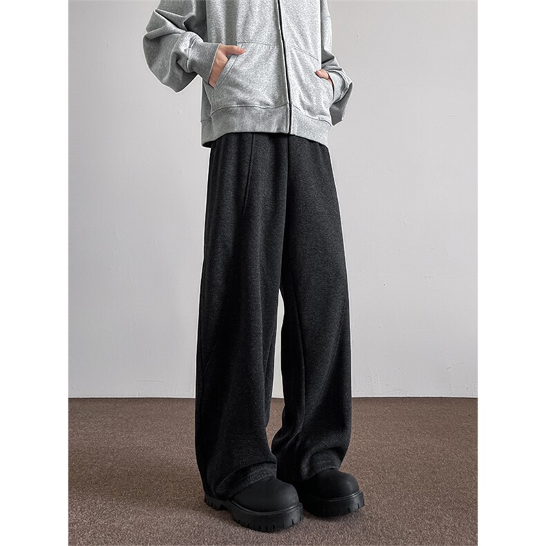 8XL-M 高品质含羊毛！雪尼尔卫裤加厚休闲阔腿裤男K9117P108控138图片