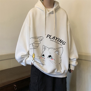纯棉连帽卫衣男大码运动帽衫宽松薄WY2129-P35 加绒款-P40图片