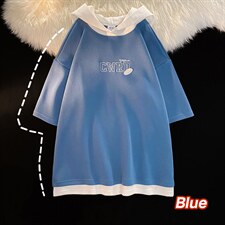 新款ins风格潮流运动风连帽透气简约时尚男T恤ZDL3206-P56，男装T恤，星座717