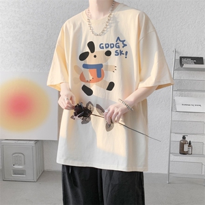 夏季内景宽松百搭短袖T恤男潮重磅纯棉体恤衫DT00563/P25图片