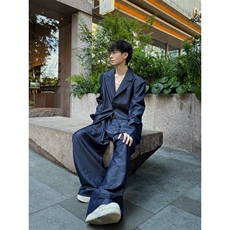 C316XZ2524P118K2526P68秋装新款拼接撞色牛仔色西服西裤套装，男装西服，电商C316