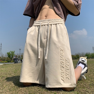 麂皮绒钢印短裤五分裤休闲裤A014-DY2357-P45控58图片