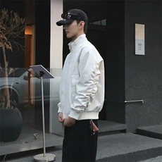 26春装新款美拉德立领飞行夹克boxy廓形休闲百搭外套上衣JK6500，男装夹克，电商A486