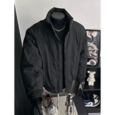 现货美式休闲加厚雪山棉衣夹克外套立领纯色三防户外工装棉服，男装夹克，电商A486