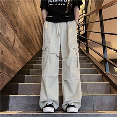 DP09-P42工装裤男新款美式高街阔腿裤子潮流宽松直筒休闲长裤，男装休闲裤，星座603-2
