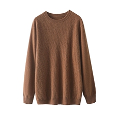 秋冬新款男士圆领baby小山羊绒衫短款纯色宽松针织打底毛衣商务，男装羊绒套衫，台绒羊绒