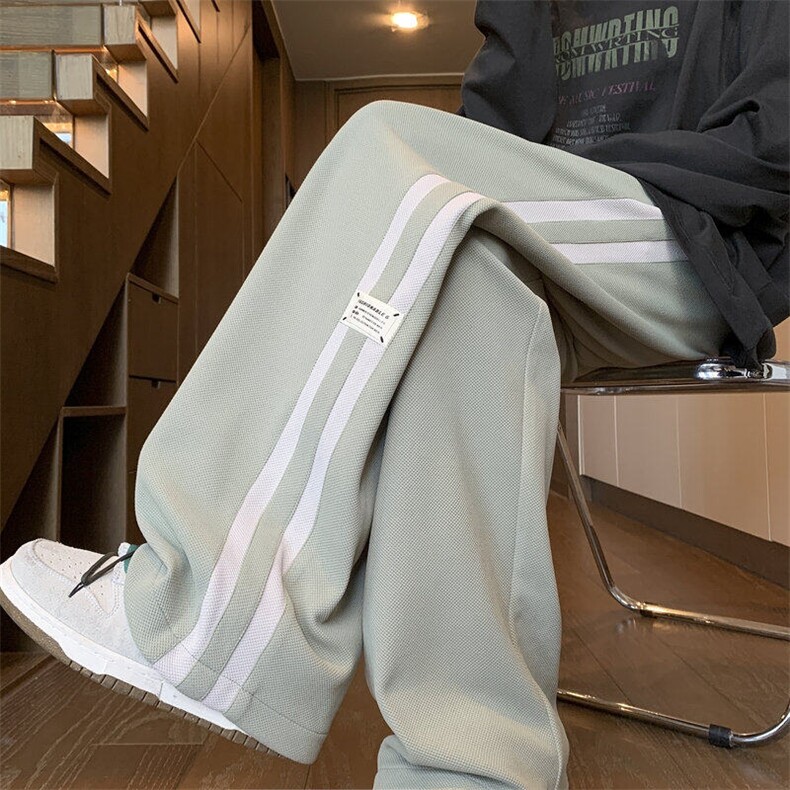 25年春款得物品质菠萝纹重磅针织休闲裤（现货C323-1-C7817-TP40，男装休闲裤，电商C323-1