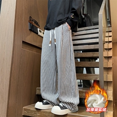 高克重480g雪尼尔鱼骨纹加绒银狐绒男休闲裤K24008J加绒特P40控78，男装卫衣，电商A001