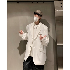 小众金属垫肩西装外套男设计感高级西服夹克XZ514-2-24234-P128，男装夹克，星座514-2(原B239)
