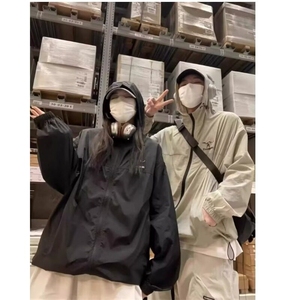 【有货】DFS01-特P32夏季纯色连帽百搭防晒服外套男刺绣防晒衣图片