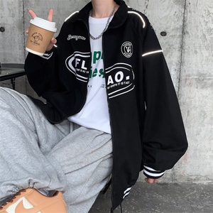 夹克男女春秋季美式宽松情侣棒球服oversize外套JK055-P58图片
