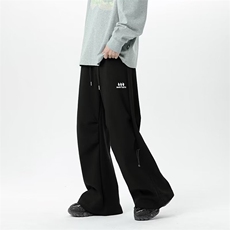 阔腿裤男韩版潮流高街帅气2023春夏新款ins宽松百搭长裤K3493-P37，男装休闲裤，星座412-3