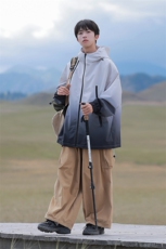 外景二开宽松夹克男渐变防水冲锋衣外套DSA157B-JK7830-特P68，男装夹克，电商A157B